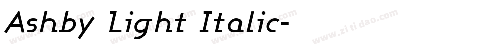Ashby Light Italic字体转换